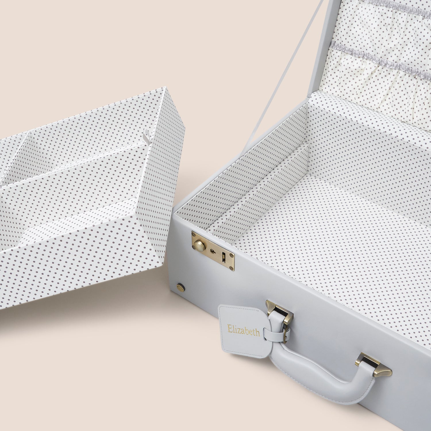 large memory box | keepsake case in grey