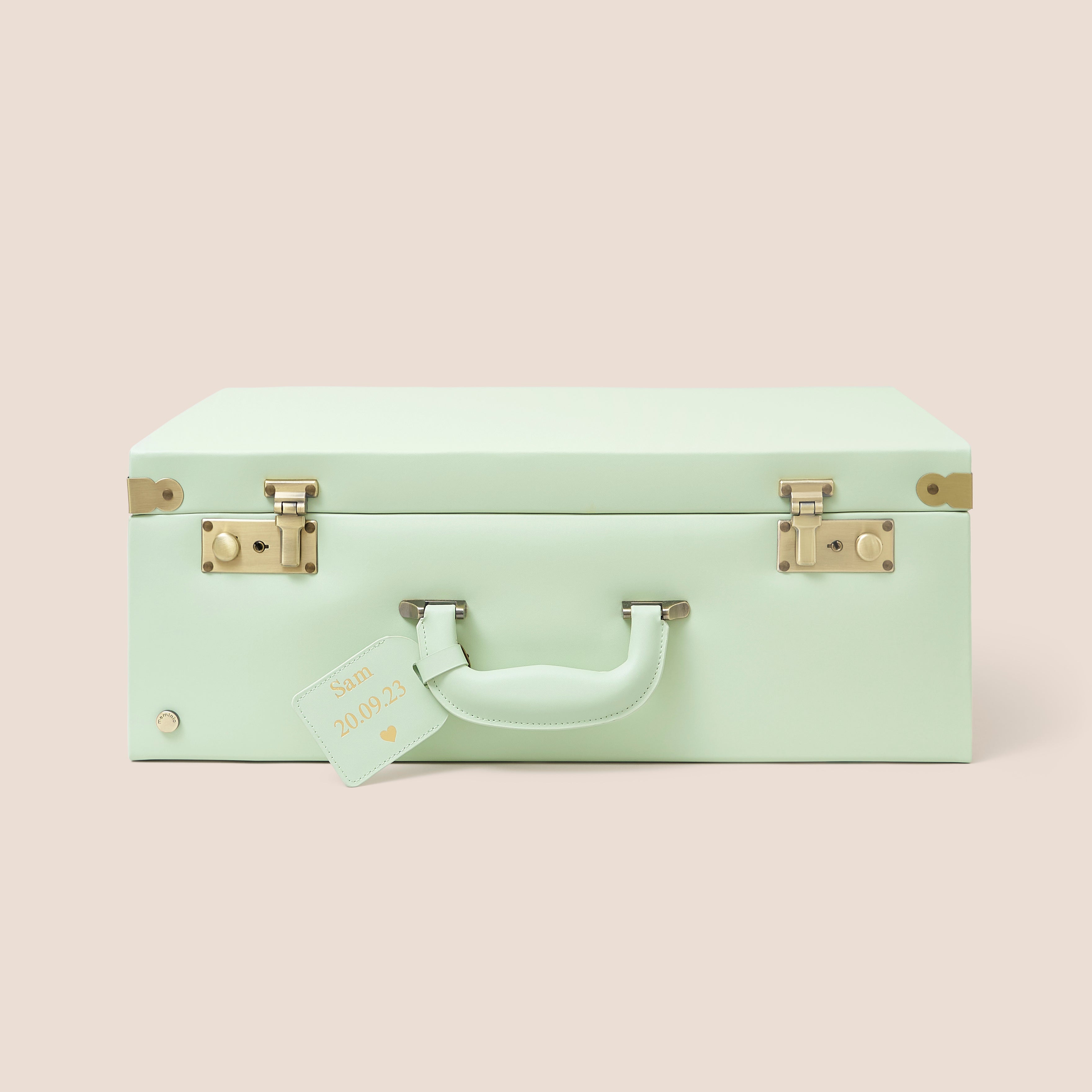 large memory box | keepsake case in sage green