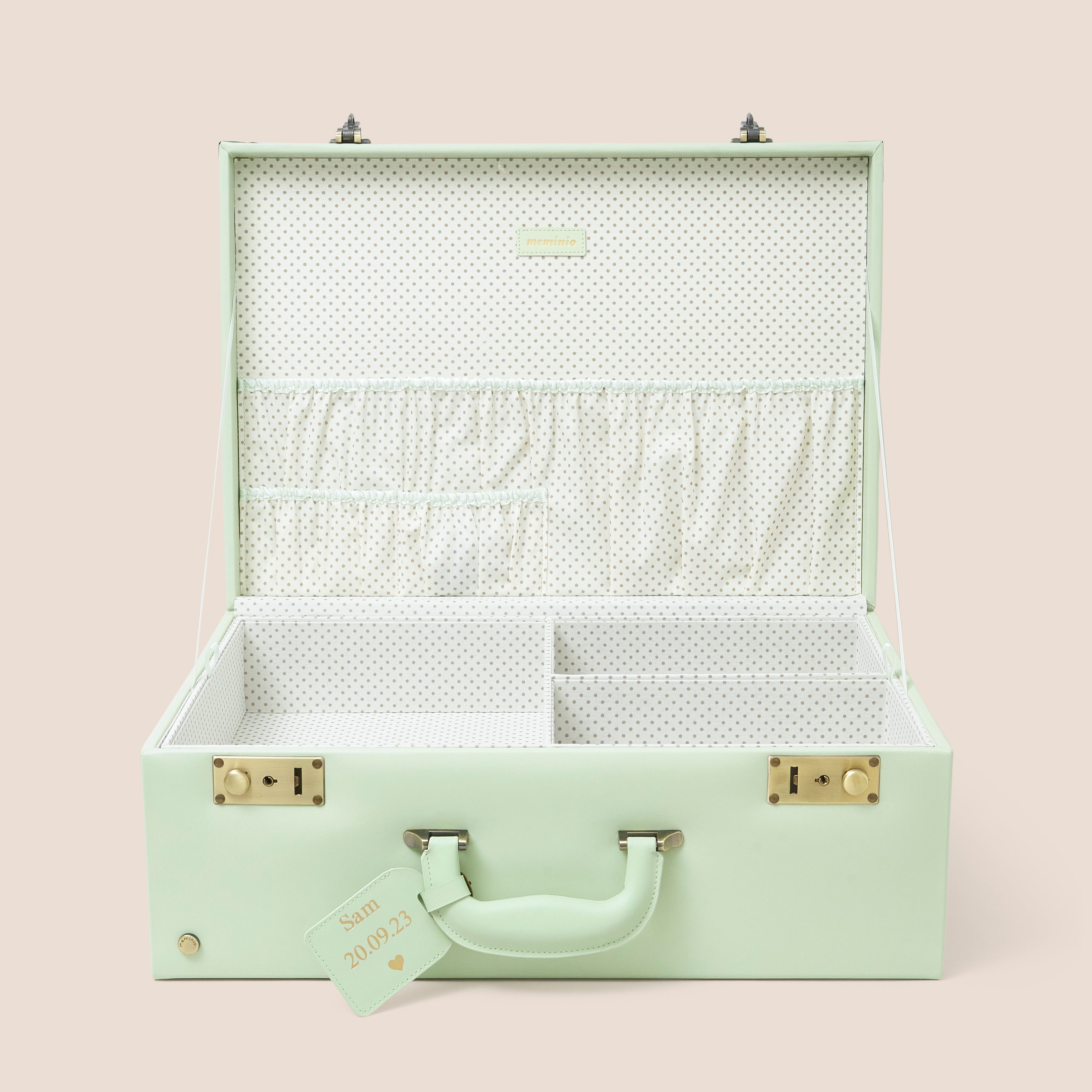 large memory box | keepsake case in sage green