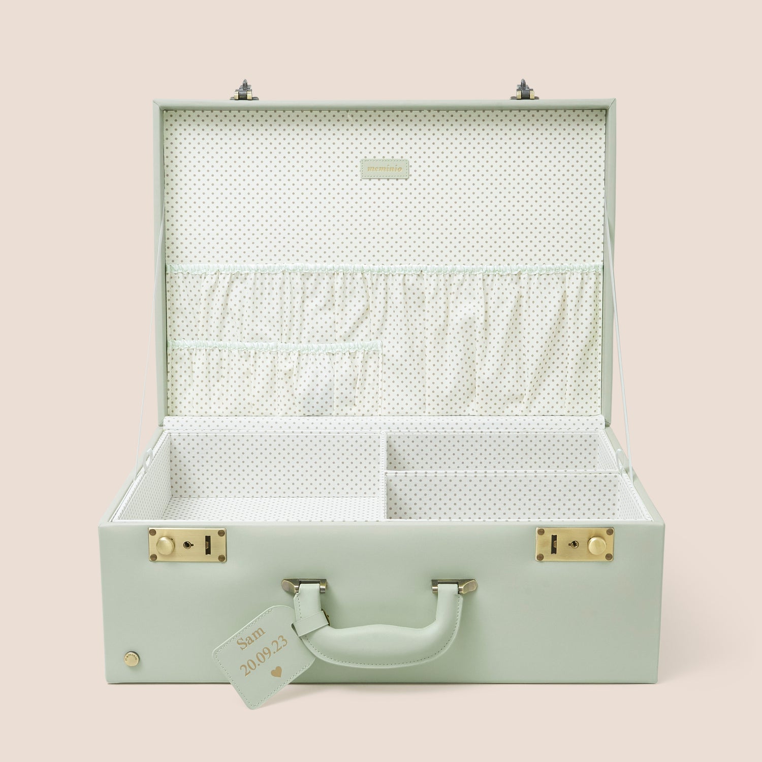 large memory box | keepsake case in sage green