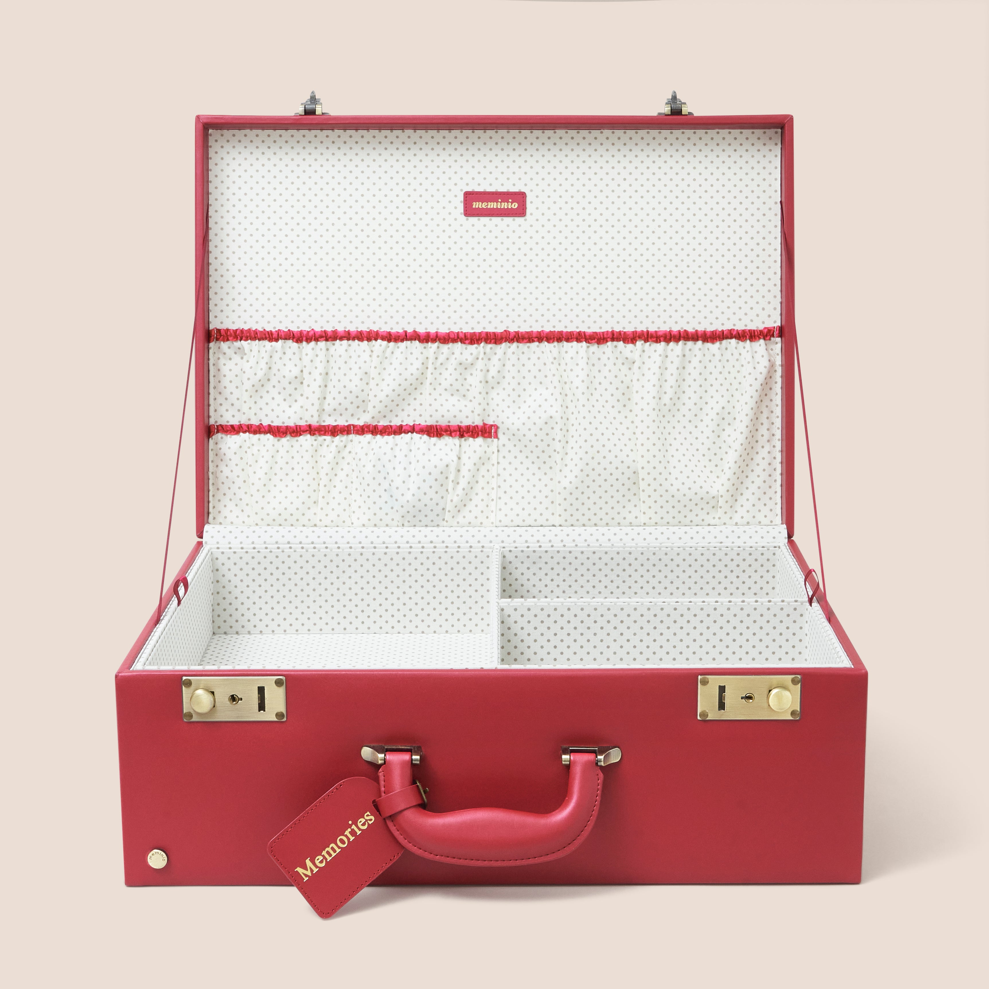 large memory box | keepsake case in red