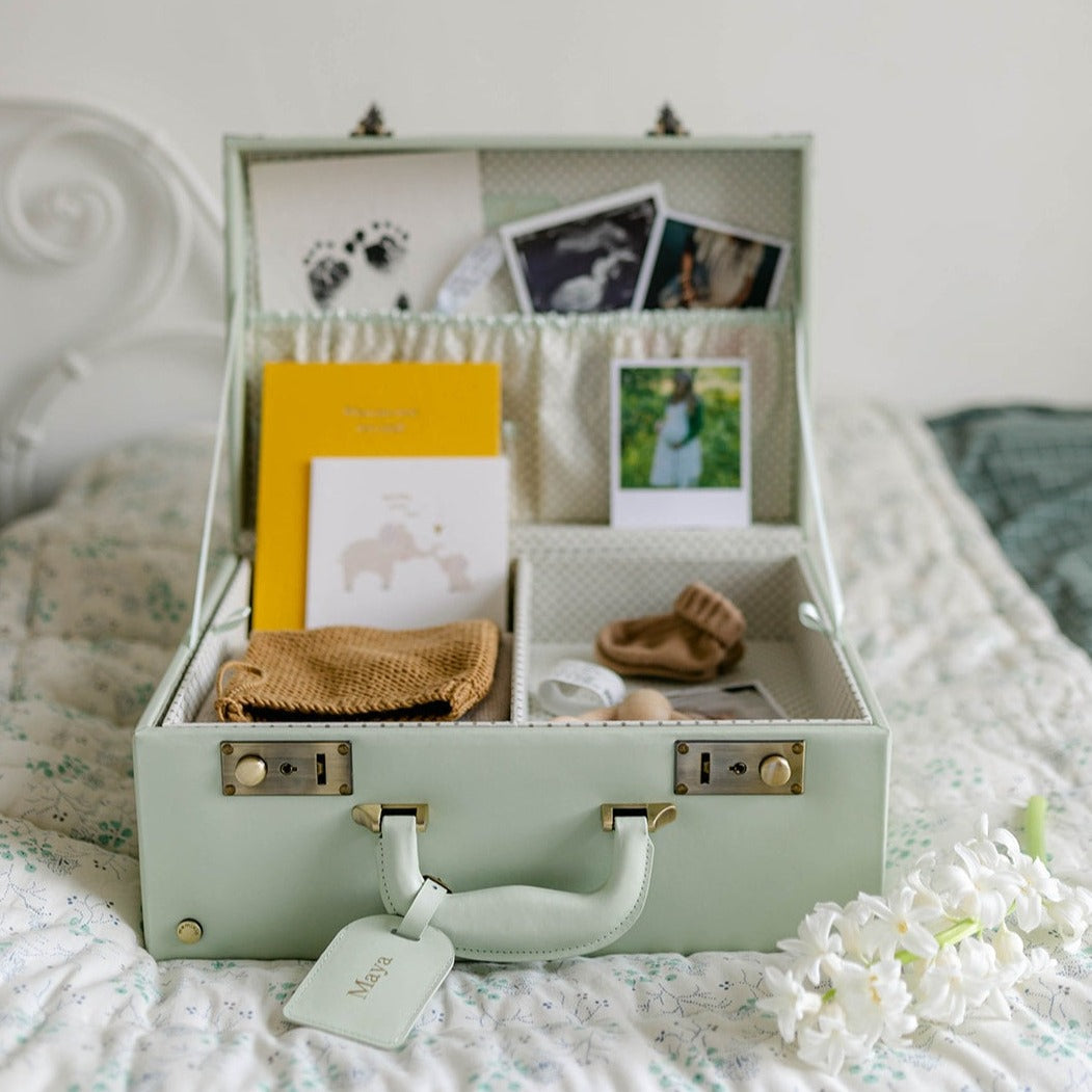 memory box | keepsake case in sage green