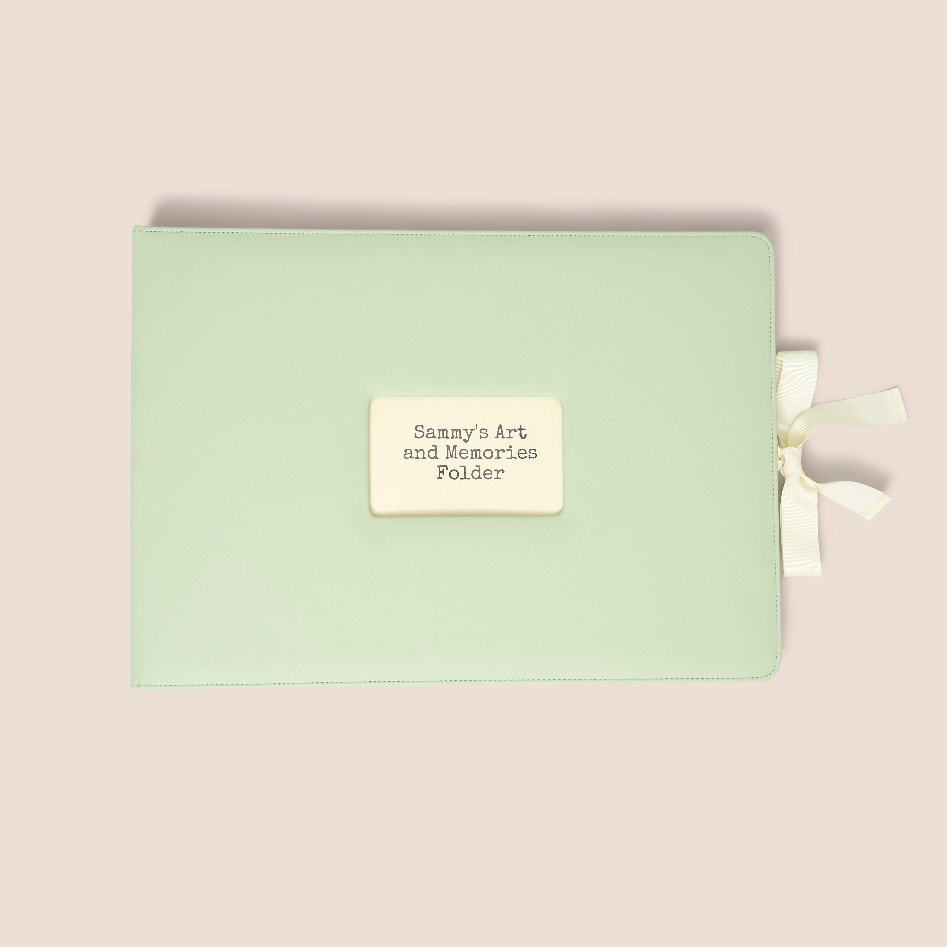 memories folder in sage green