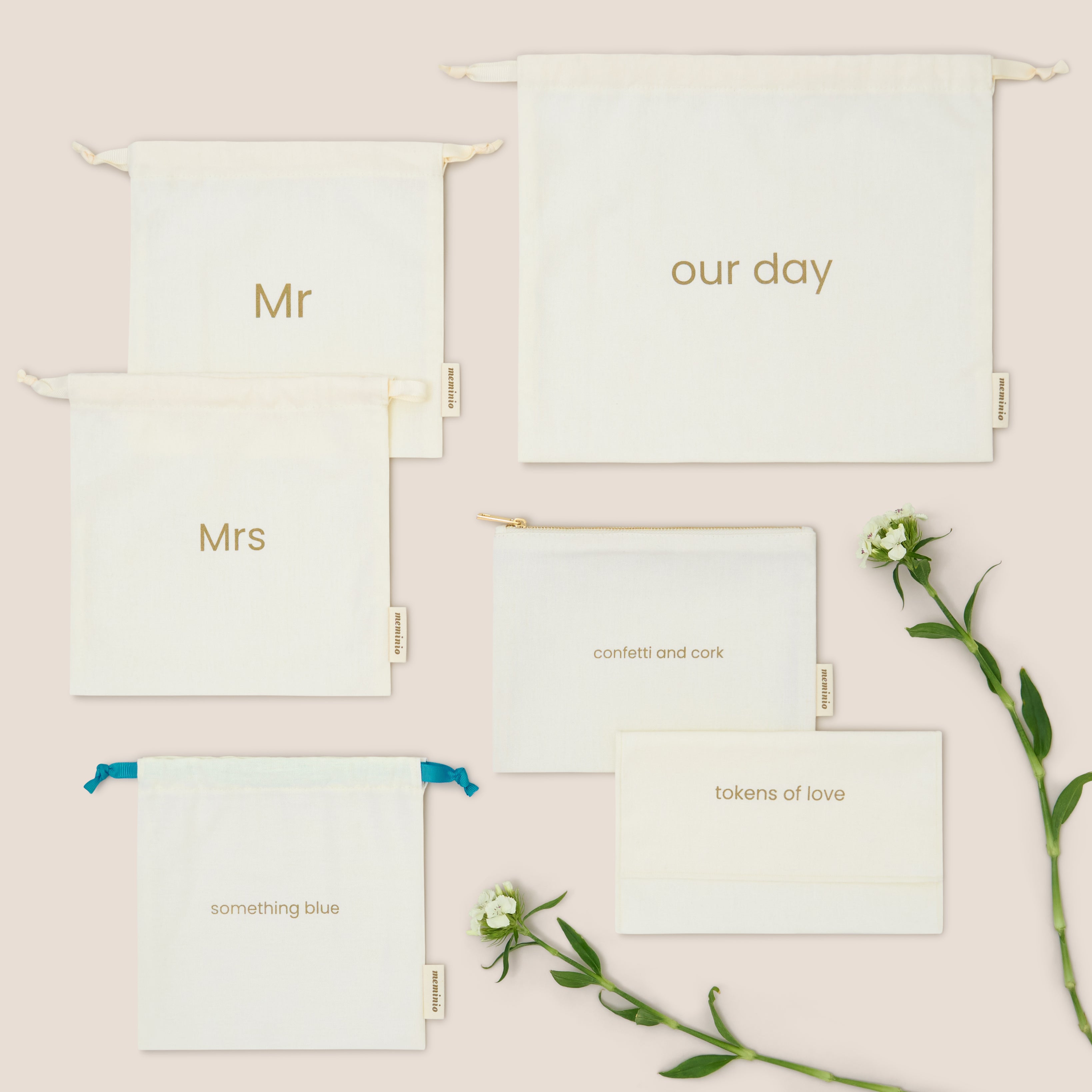wedding keepsake bag set