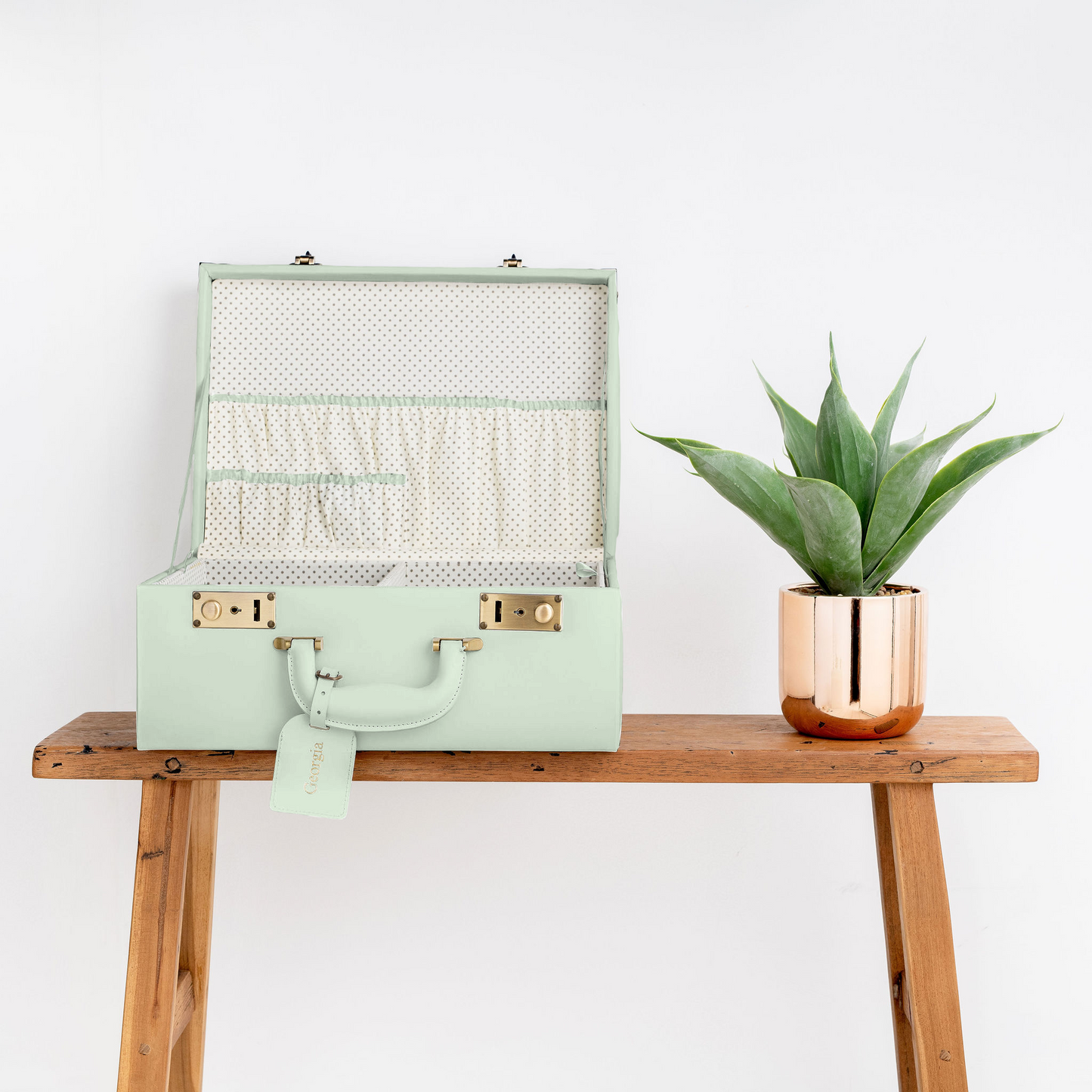 memory box | keepsake case in sage green