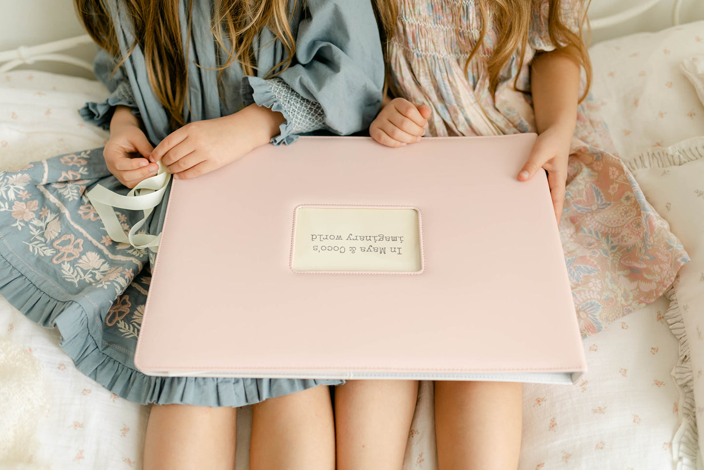 memories folder in blush pink