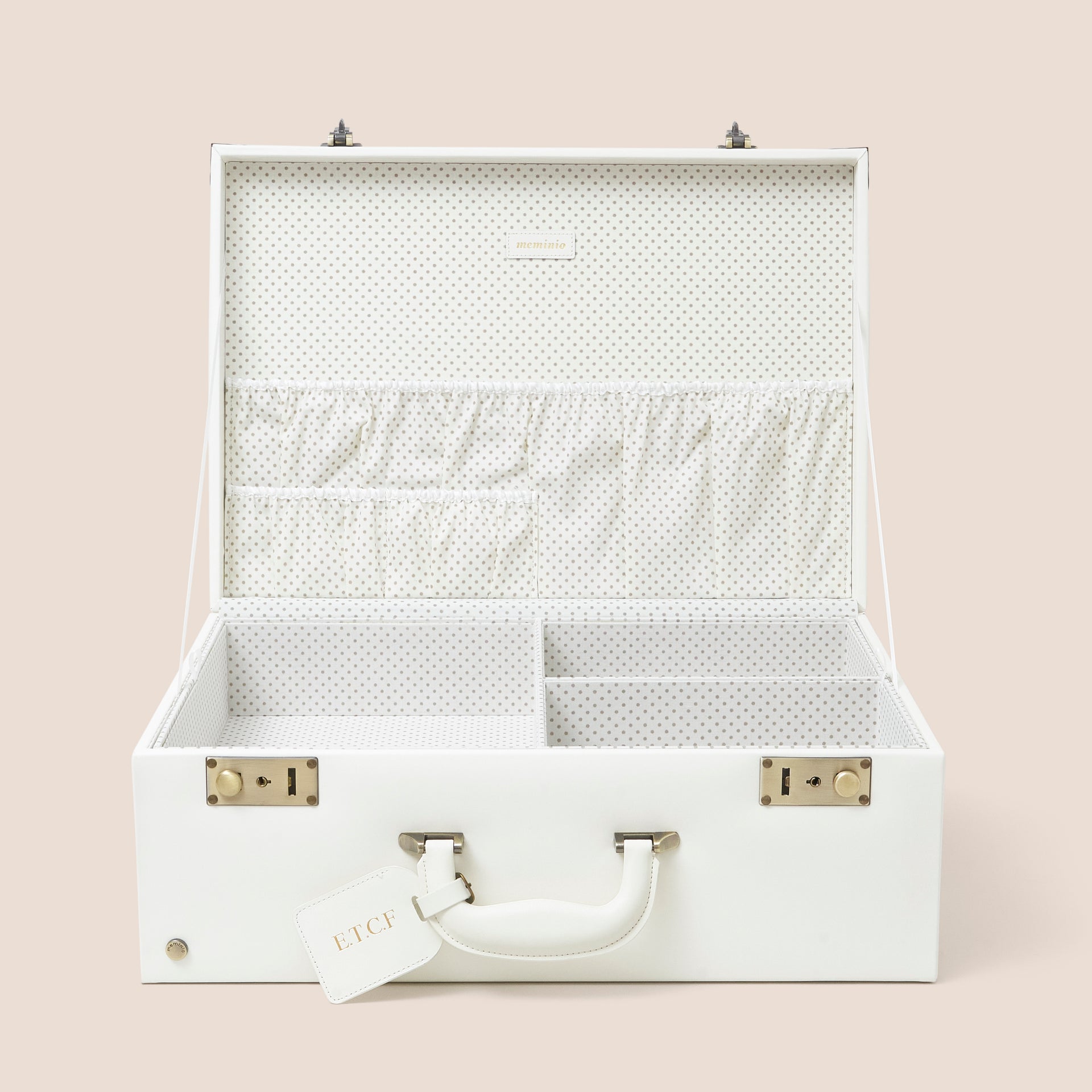 large memory box keepsake case ivory
