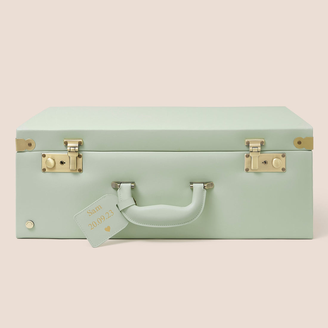 large memory box | keepsake case in sage green