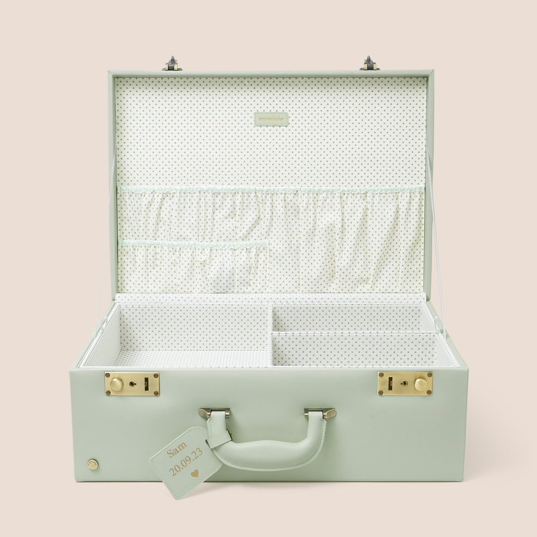 large memory box | keepsake case in sage green