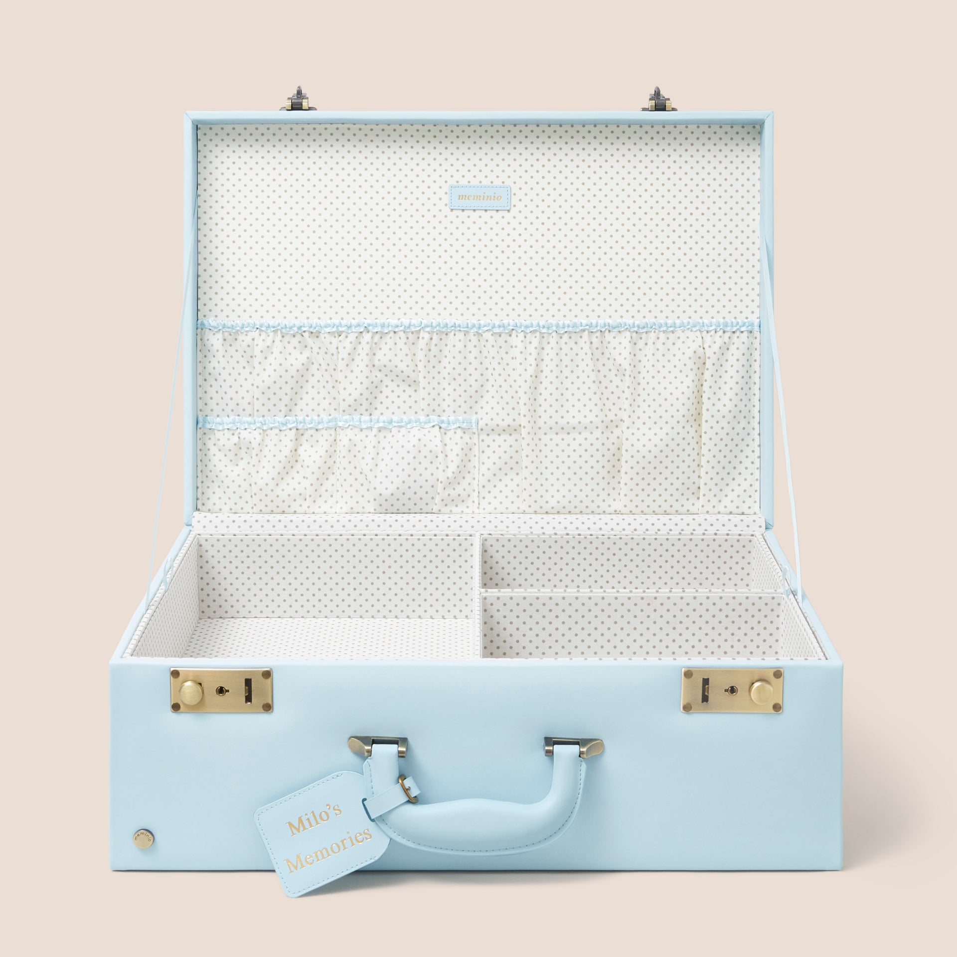 large memory box keepsake box blue
