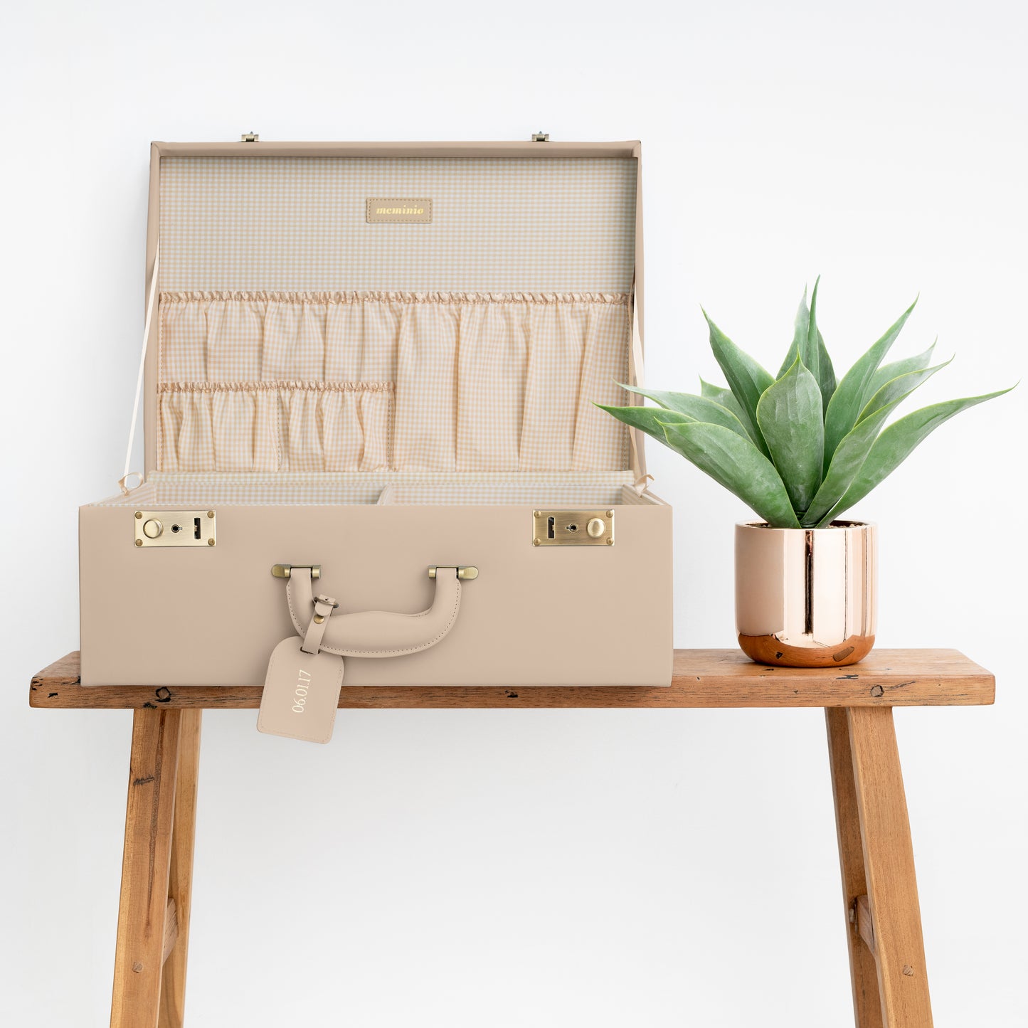 large memory box | keepsake case in oat | vegan edition