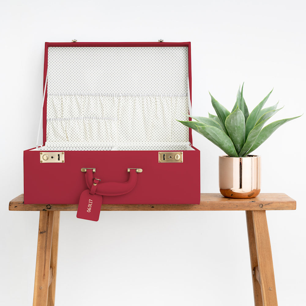 large memory box | keepsake case in red