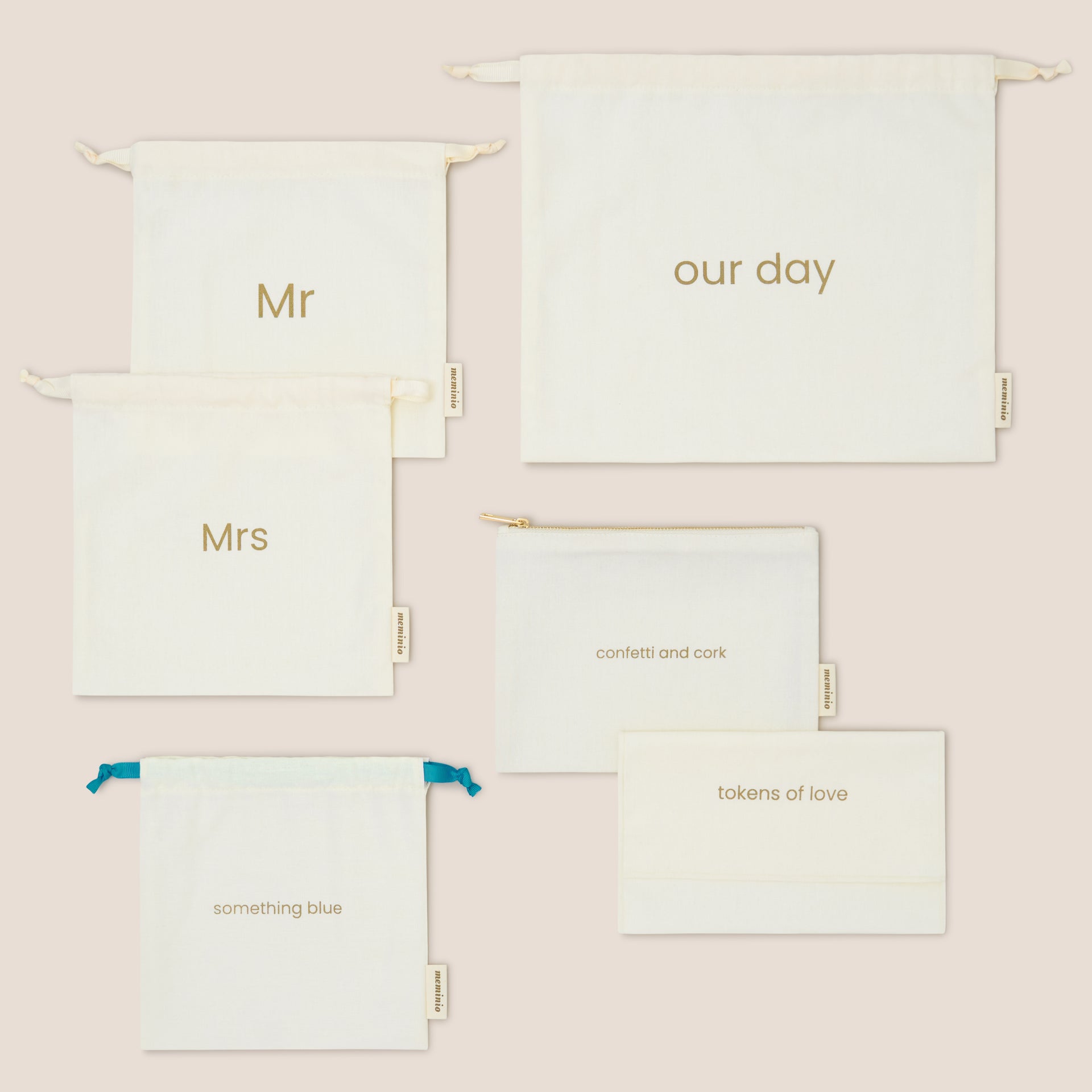 wedding keepsake bag set