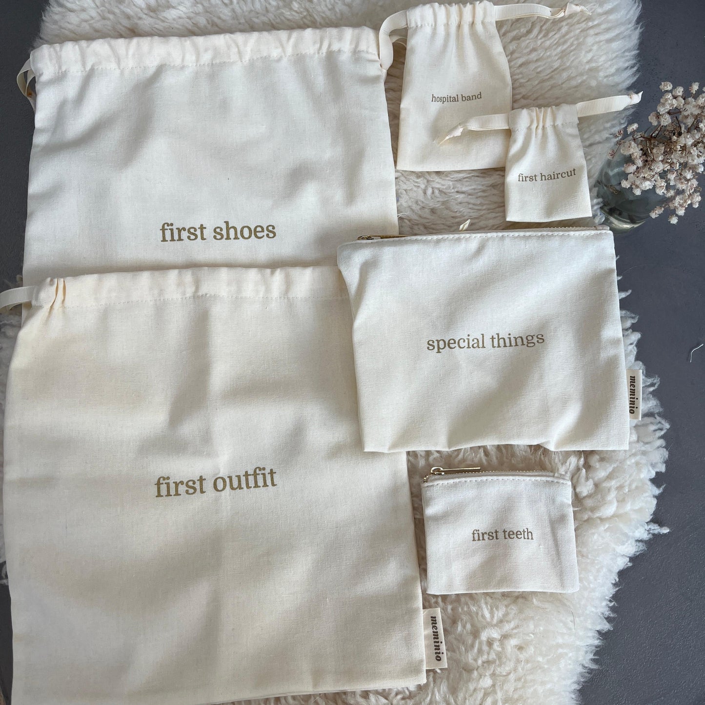 baby keepsake bag set