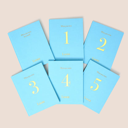 when you were the set | 6 memory books in blue