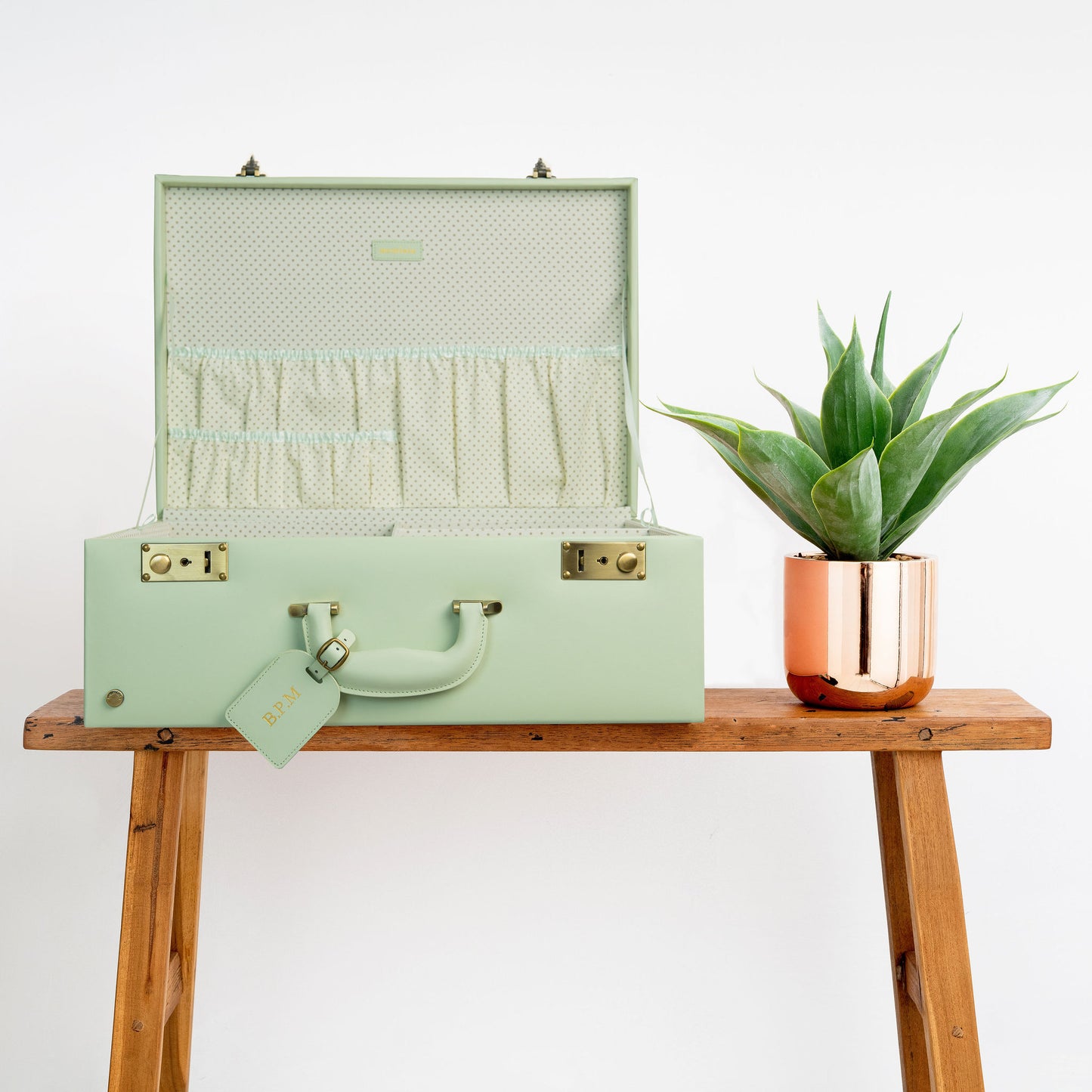 large memory box | keepsake case in sage green