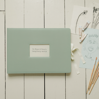 memories folder in sage green