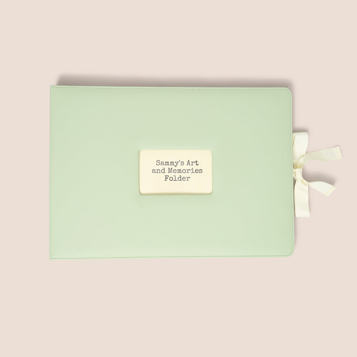 Memories folder in sage green