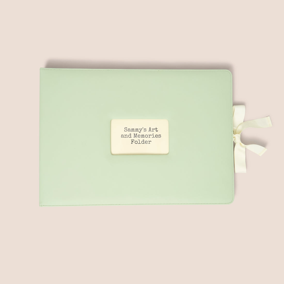 memories folder in sage green