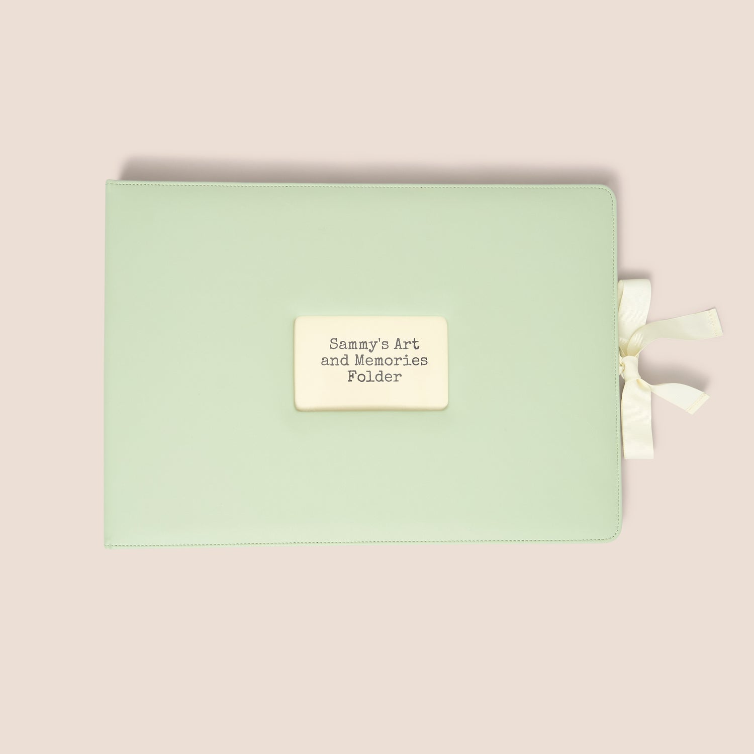 memories folder in sage green