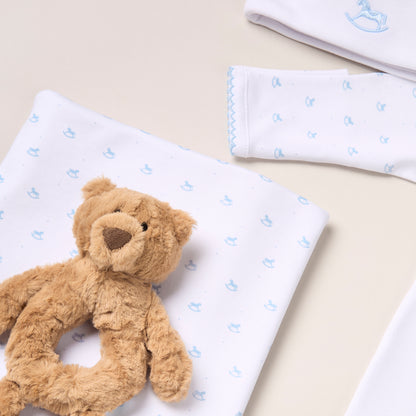oat memory keepsake case x blue almonds gift set in blue
