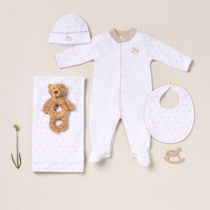 oat memory keepsake case x blue almonds gift set in beige
