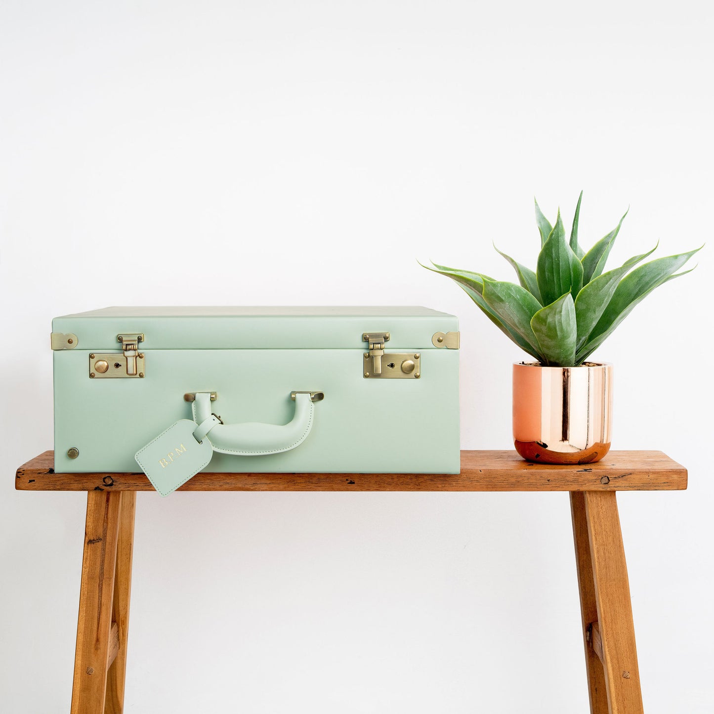 large memory box | keepsake case in sage green