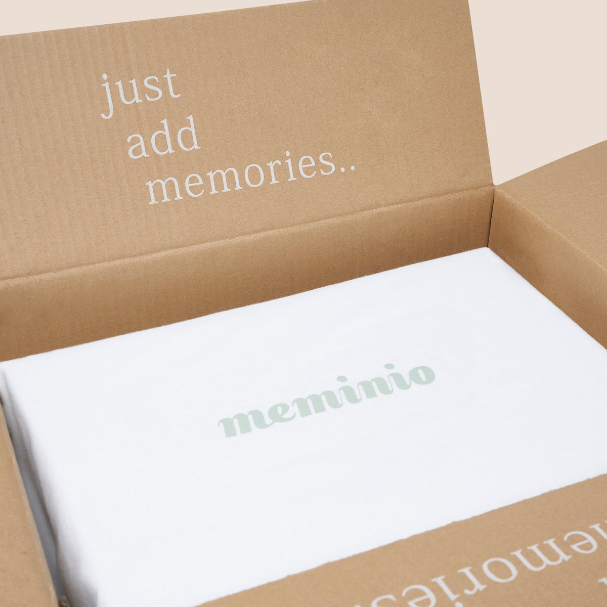 personalised large keepsake memory box | suitcase | oat | meminio