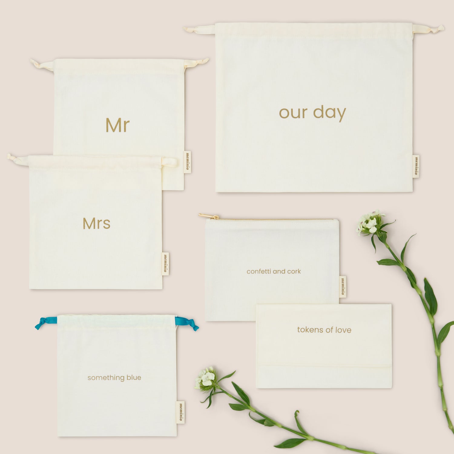 wedding keepsake bag set