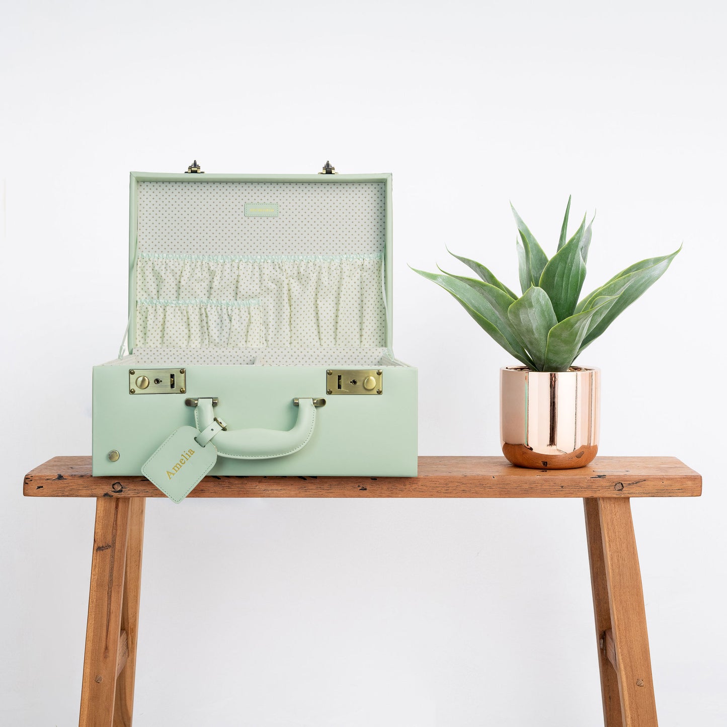 memory box | keepsake case in sage green