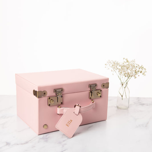 boîte mémoire midi | étui souvenir en rose blush