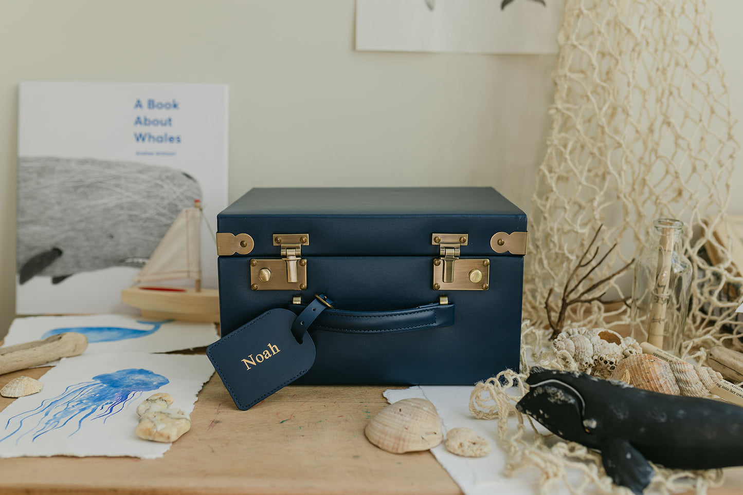 midi memory box | keepsake case in navy