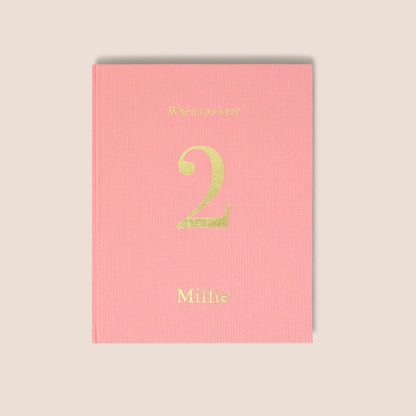 when you were 2 | a record book in pink
