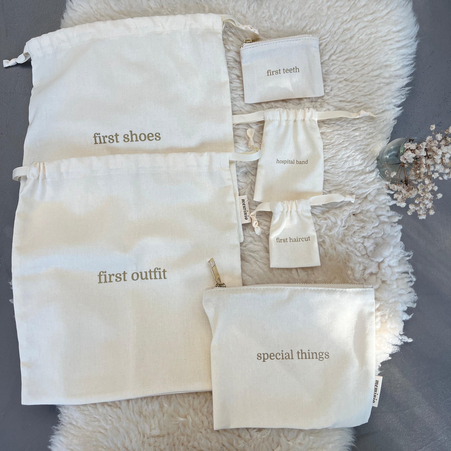 baby keepsake bag set