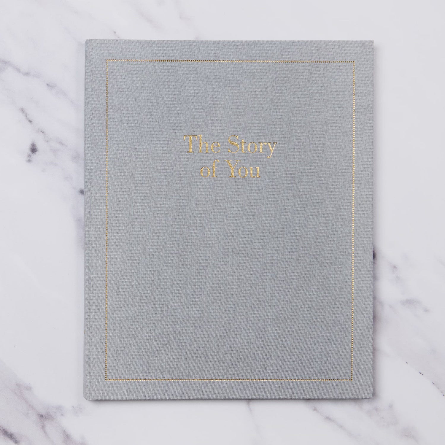 the story of you, a baby memory book in grey