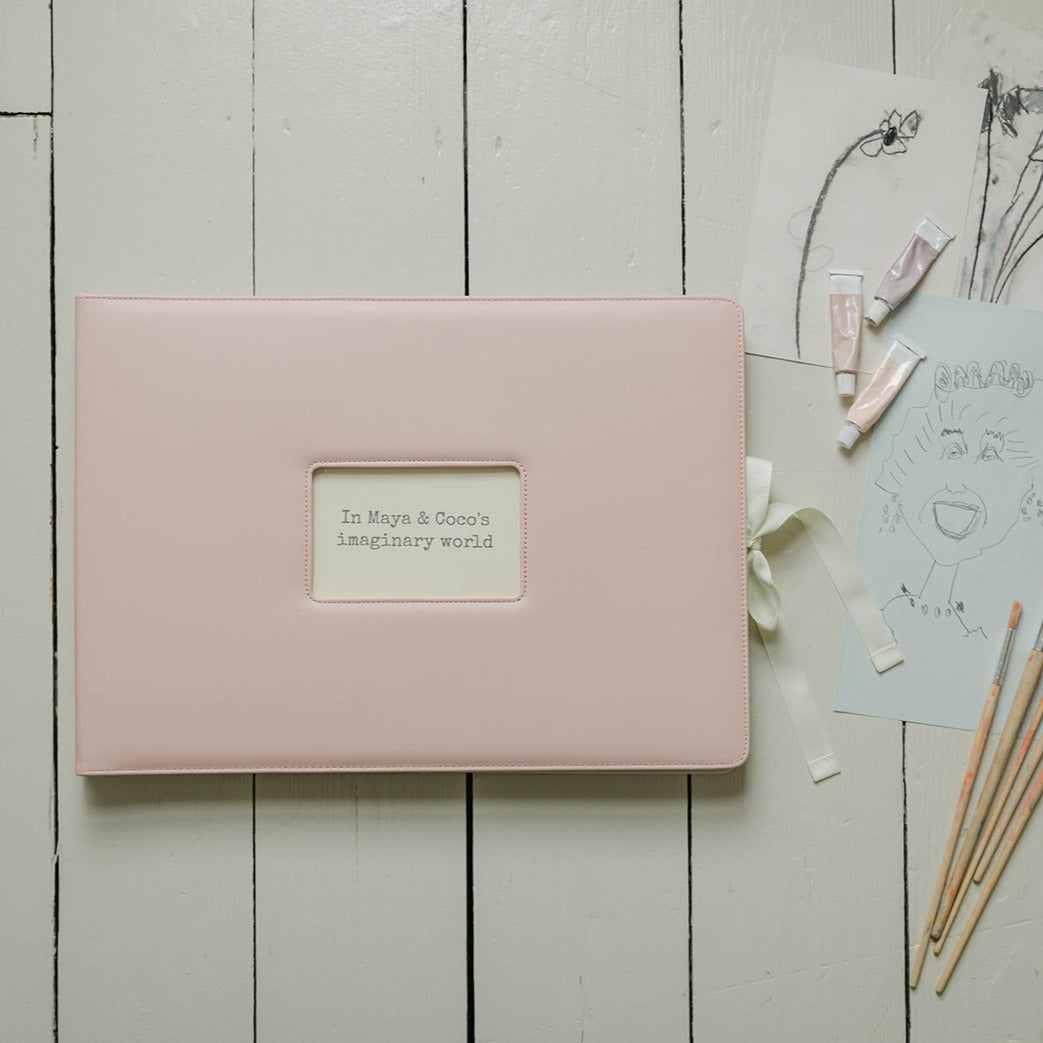 memories folder in blush pink