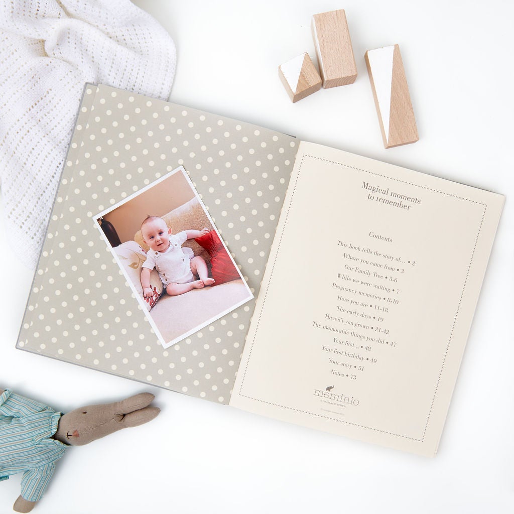 the story of you, a baby memory book in oat