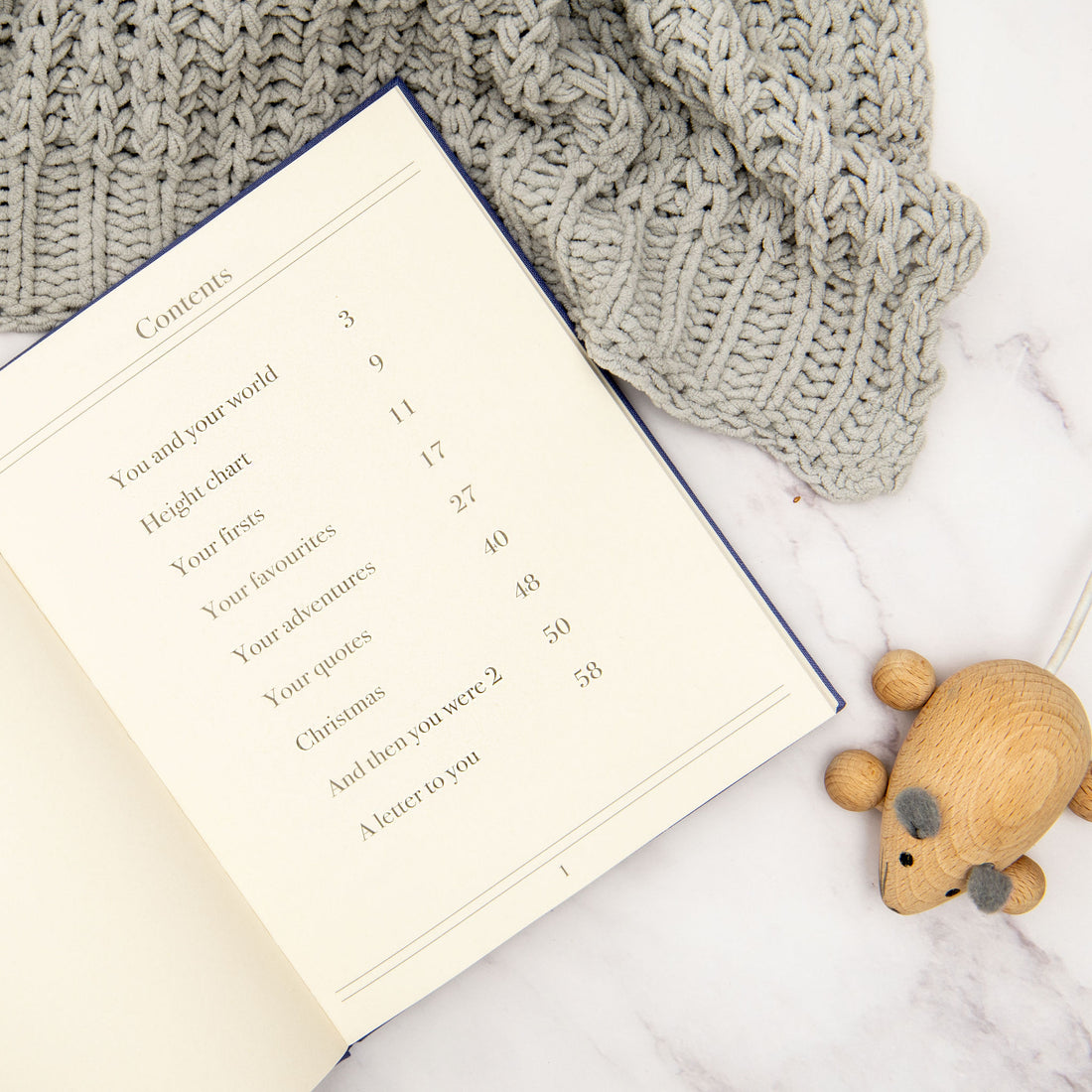 when you were 1 | a record book in blue